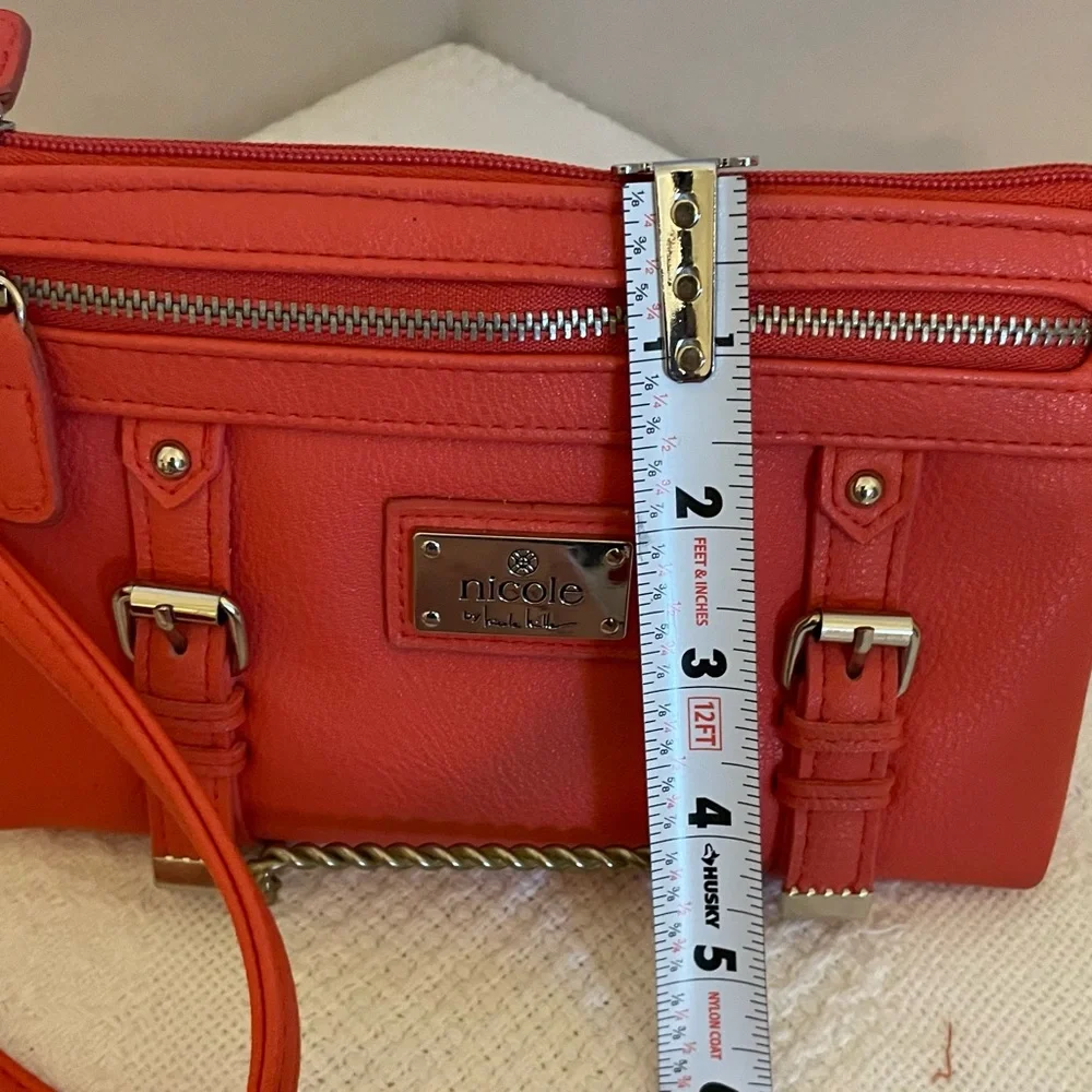Nicole Miller Vibrant Coral Wristlet~ Ideal for on the go‎ ~